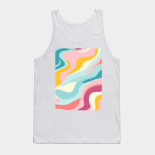 Autumn Nostalgia: Retro Pastel Doodle Delight Tank Top